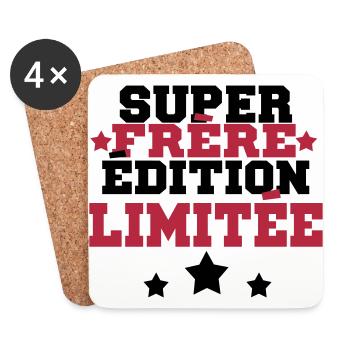 super frère édition limit - Dessous de verre (lot de 4) - blanc - Devant