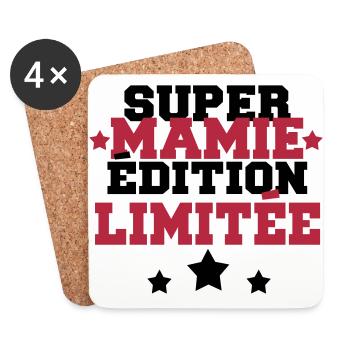 super mamie édition limitée - Dessous de verre (lot de 4) - blanc - Devant