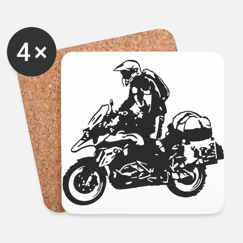 Moto Sport - Untersetzer (4er-Set) - Weiß
