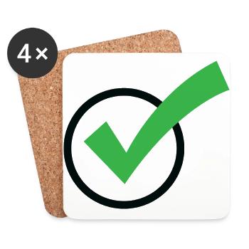 A Checkmark - Coasters (set of 4) - white - Front