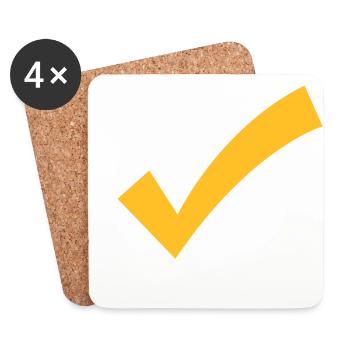 A Checkmark - Coasters (set of 4) - white - Front