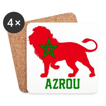 AZROU - Dessous de verre (lot de 4) - blanc - Devant