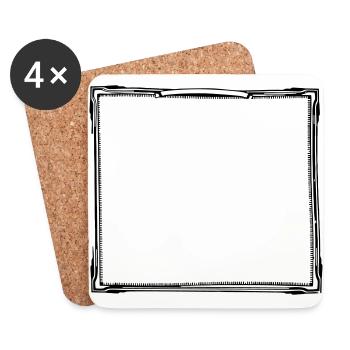 2577109 cadre - Dessous de verre (lot de 4) - blanc - Devant