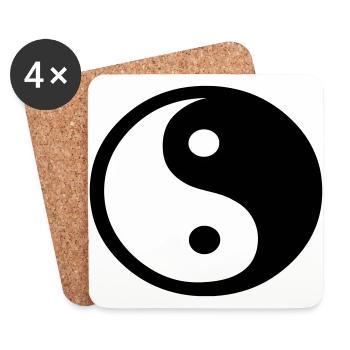 Le Yin et le Yang (V) - Coasters (set of 4) - white - Front