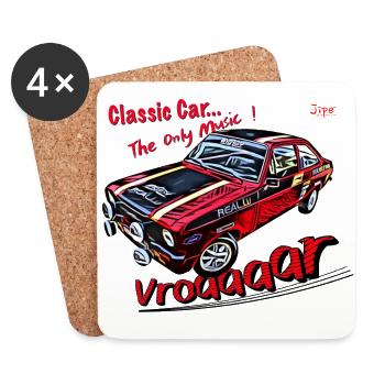 Vroaaaar Music 2 - Dessous de verre (lot de 4) - blanc - Devant