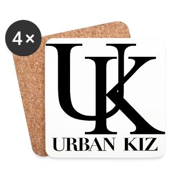 UK Urban Kiz - Kizomba Dance Fashion - Dessous de verre (lot de 4) - blanc - Devant