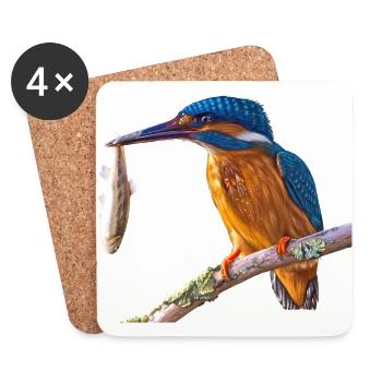 kingfisher eisvogel - Untersetzer (4er-Set) - Weiß - Vorne