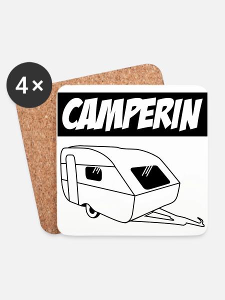 Camperin - Die besten Frauen der Welt! - Untersetzer (4er-Set) - Weiß