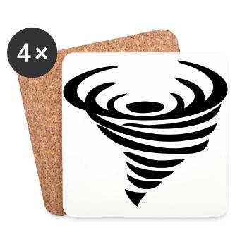 tornado - Coasters (set of 4) - white - Front