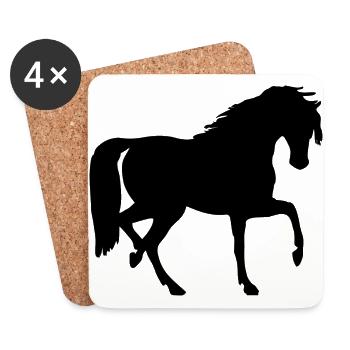 reiten riding pferde horse knight reiter rider114 - Untersetzer (4er-Set) - Weiß - Vorne