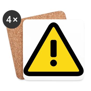 achtung_f2 - Coasters (set of 4) - white - Front