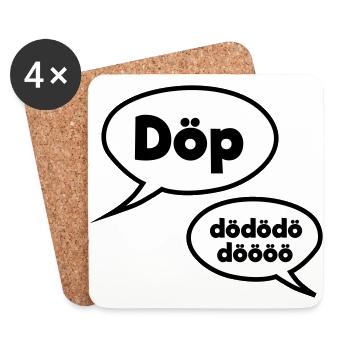 Döp dödödödöööö - Coasters (set of 4) - white - Front