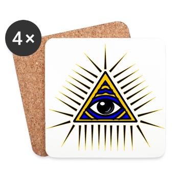 Illuminati gift idea - Coasters (set of 4) - white - Front