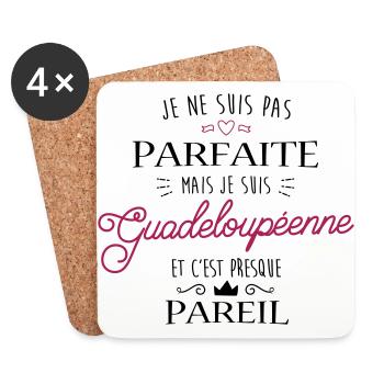 Guadeloupéenne - Dessous de verre (lot de 4) - blanc - Devant