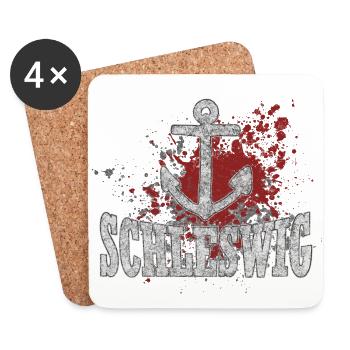 Schleswig Anker - Untersetzer (4er-Set) - Weiß - Vorne