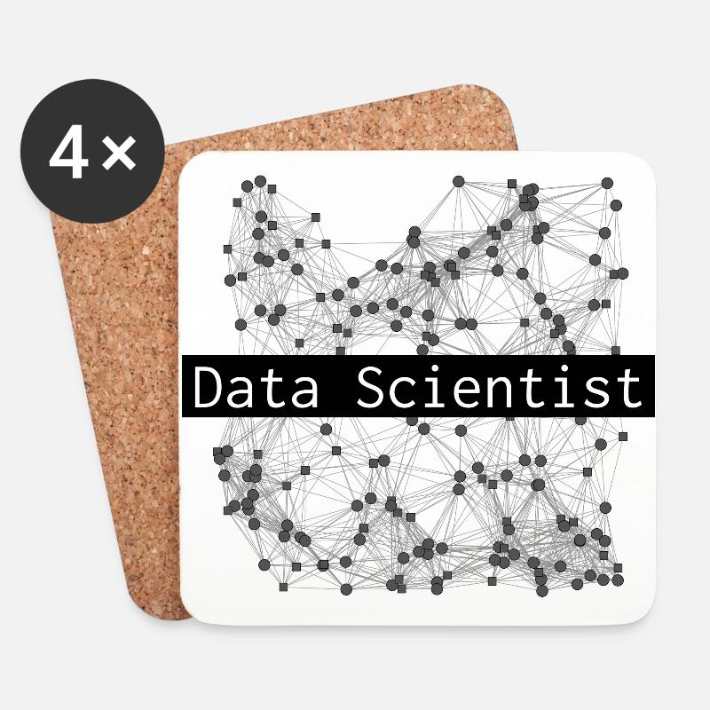 Data scientist - Coasters (set of 4) - white