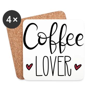 coffee lover - Coasters (set of 4) - white - Front