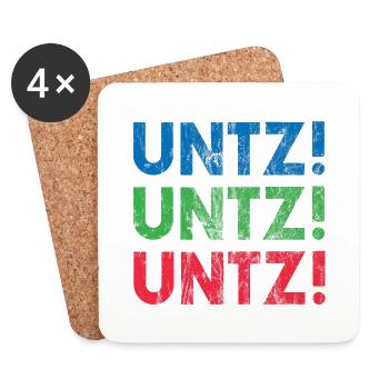 EDM Electronic Dance Music Techno Rave - Coasters (set of 4) - white - Front