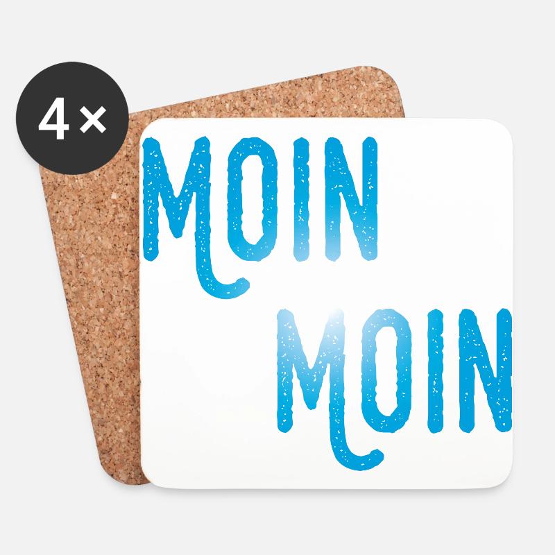 Moin Moin - Untersetzer (4er-Set) - Weiß