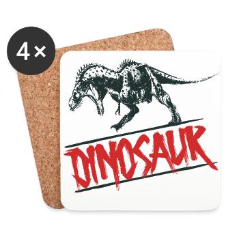 Dinosaurier - Untersetzer (4er-Set) - Weiß - Vorne