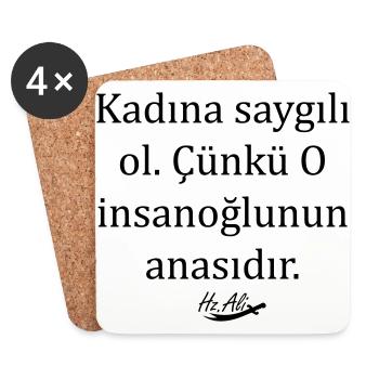 Hz. Ali Sözleri - Coasters (set of 4) - white - Front