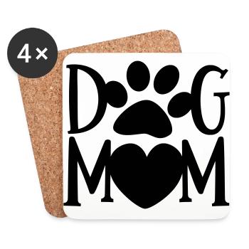 Dog Mom - Coasters (set of 4) - white - Front