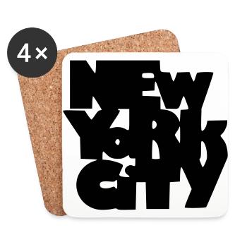 New York City - Coasters (set of 4) - white - Front