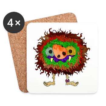 monster - Coasters (set of 4) - white - Front