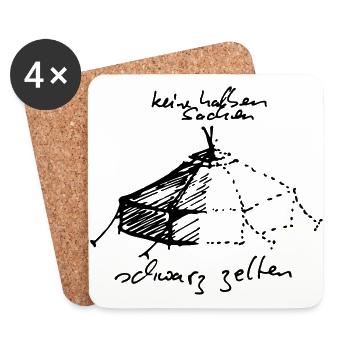 keine halben Sachen - Untersetzer (4er-Set) - Weiß - Vorne