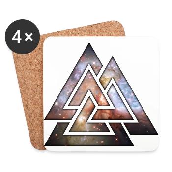 Cosmic Triangles T-Shirts - Dessous de verre (lot de 4) - blanc - Devant