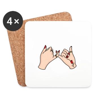 Feminism now! - Coasters (set of 4) - white - Front