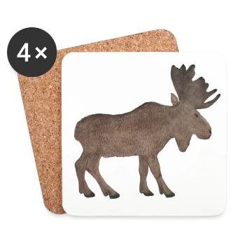 Elk - Coasters (set of 4) - white - Front