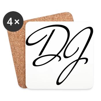 DJ - Vector White (Marketplace) - Untersetzer (4er-Set) - Weiß - Vorne