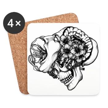Creature Inside - Coasters (set of 4) - white - Front