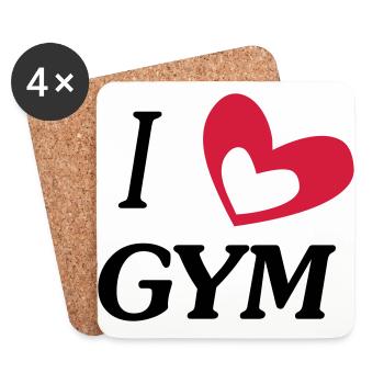 i love gym - Coasters (set of 4) - white - Front