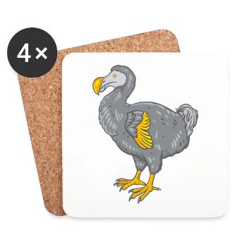 Die Dodo-Ente - Untersetzer (4er-Set) - Weiß - Vorne