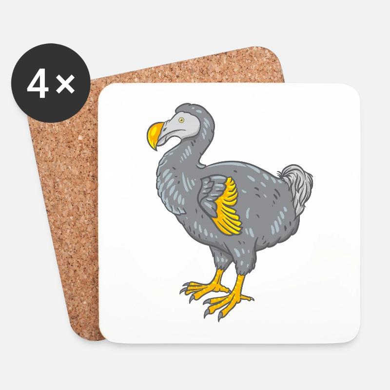 Die Dodo-Ente - Untersetzer (4er-Set) - Weiß