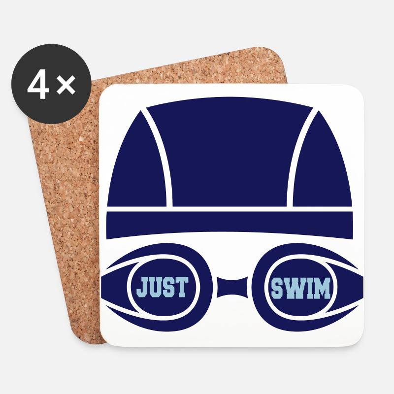Just swim - Untersetzer (4er-Set) - Weiß