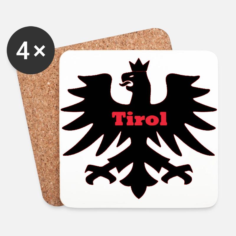 Tirol - Untersetzer (4er-Set) - Weiß