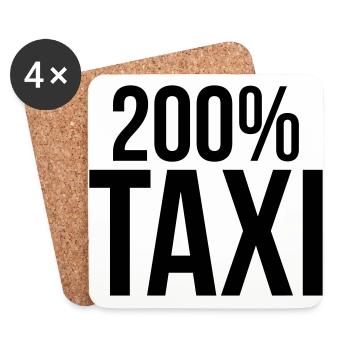 200% Taxi - Coasters (set of 4) - white - Front
