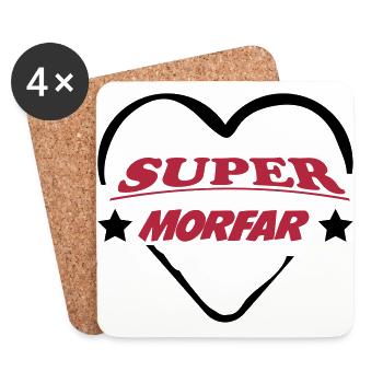 Super morfar 111 - Coasters (set of 4) - white - Front