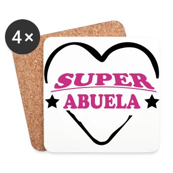 Super abuela 111 - Untersetzer (4er-Set) - Weiß - Vorne