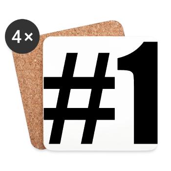 #1 - Untersetzer (4er-Set) - Weiß - Vorne