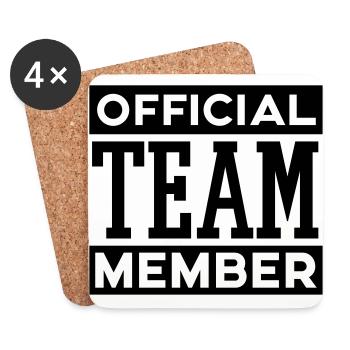 OFFICIAL TEAM MEMBER - Untersetzer (4er-Set) - Weiß - Vorne