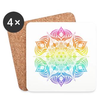 Mandala - Coasters (set of 4) - white - Front