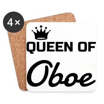 Oboe - Oboist - Music - Musik - Hautbois - Coasters (set of 4) - white - Front