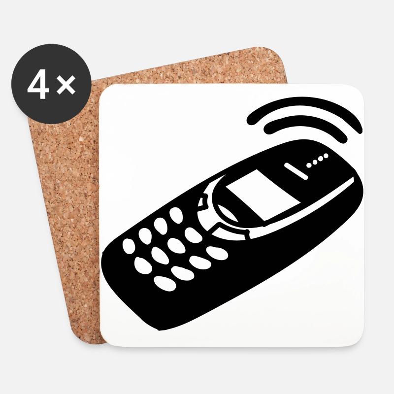 Mobile Phone - Coasters (set of 4) - white