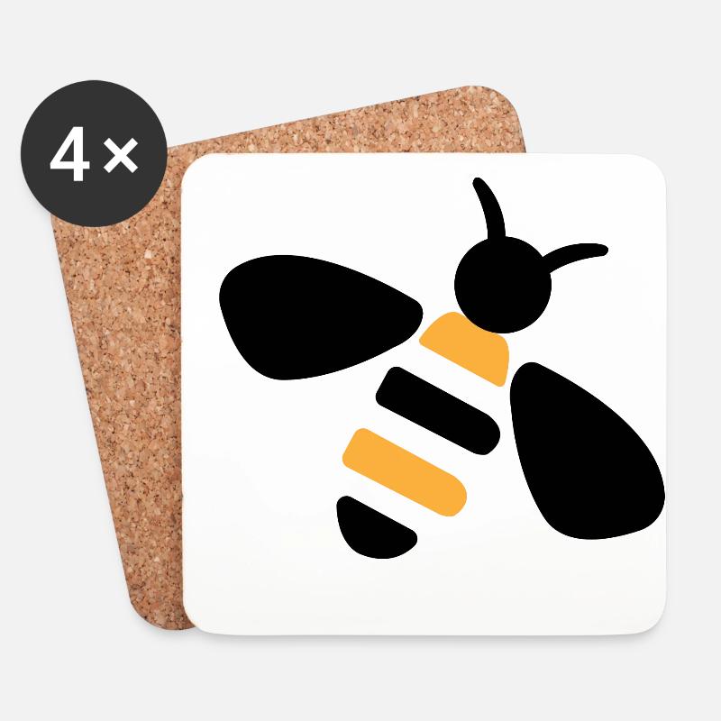 Bee - Untersetzer (4er-Set) - Weiß