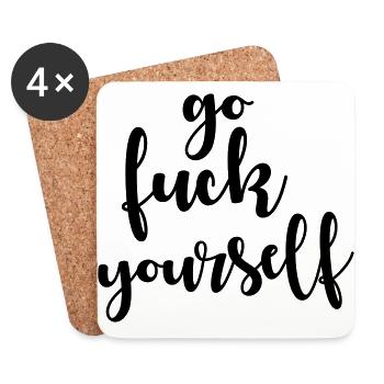 Go fuck yourself - Untersetzer (4er-Set) - Weiß - Vorne