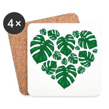 Plantlove - Untersetzer (4er-Set) - Weiß - Vorne